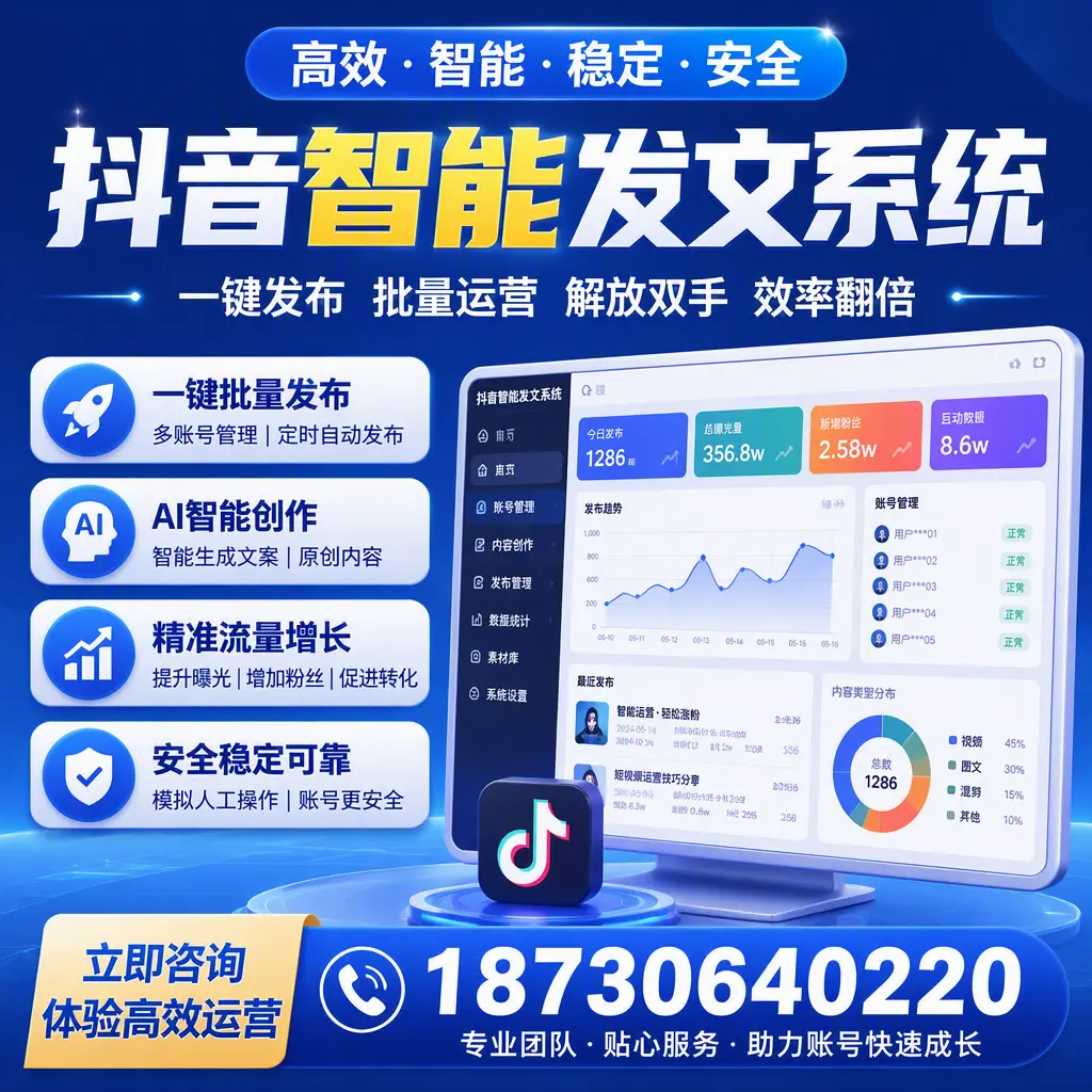 如何利用抖音智能发文系统提高您在 洛阳 的用户互动率
